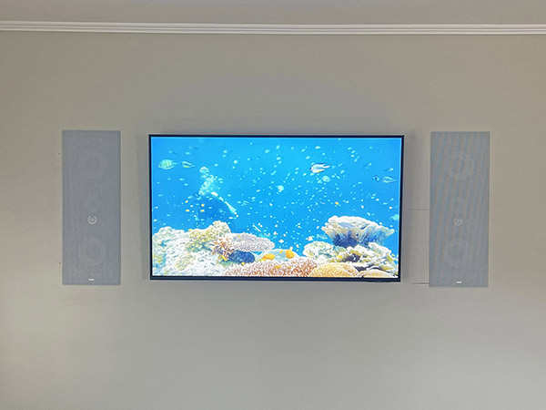 Tv And Speakers Wall Mounted